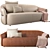 Butterfly Design 3-Seater Sofa 3D model small image 1