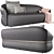 Butterfly Design 3-Seater Sofa 3D model small image 3