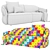 Butterfly Design 3-Seater Sofa 3D model small image 6