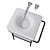 Translated product description not provided. 

Sleek Ceramic Bathroom Sink 3D model small image 3