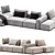 Modern Italian Design Westside Sofa 3D model small image 4