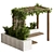 Modern Pergola & Lush Plant 3D model small image 3