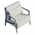 Leather Armchair with Armrests 81cm 3D model small image 6