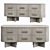 Elegant Trianon Dresser Cabinet 3D model small image 1