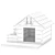 Scandinavian Style Dog House 3D model small image 6