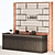 Brick Wall Reception Counter 3D model small image 1