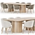 Modern Dining Set Collection with Chairs 3D model small image 1