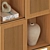 Sleek Beyla Display Cabinet 3D model small image 3