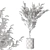 Modern Metal Potted Live Plant 3D model small image 3