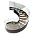 Minimalist Spiral Stair 3D Model 3D model small image 2