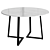 Elegant Black Marble Dining Table 3D model small image 1