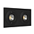 Square Recessed LED Lights, IP20 3D model small image 2