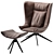 Modern Minimalist Armchair Colibri Soft 3D model small image 1