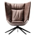 Modern Minimalist Armchair Colibri Soft 3D model small image 2