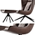 Modern Minimalist Armchair Colibri Soft 3D model small image 3