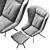 Modern Minimalist Armchair Colibri Soft 3D model small image 7