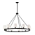 Matte Black Pendant Chandelier 3D model small image 1