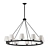 Matte Black Pendant Chandelier 3D model small image 2