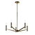 Satin Brass Minimalist Chandelier 3D model small image 1