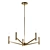 Satin Brass Minimalist Chandelier 3D model small image 2