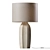 Elegant White Ceramic Table Lamp 3D model small image 1