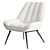 Modern White Fleece Armchair Elegance 3D model small image 1