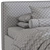 Dawn Kids' Bed, Indigo Linen 3D model small image 4