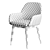 White Fleece & Ash Chair 3D model small image 3