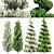 Winter Pine Tree Collection 3D model small image 1