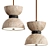Travertine Pendant Light RANDOLF 3D model small image 1