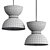 Travertine Pendant Light RANDOLF 3D model small image 3