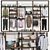 Wall-Mounted Wardrobe System Display 3D model small image 1