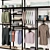 Wall-Mounted Wardrobe System Display 3D model small image 2