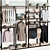 Wall-Mounted Wardrobe System Display 3D model small image 3