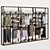 Wall-Mounted Wardrobe System Display 3D model small image 4