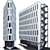 Corner Curve Residential Building Model 3D model small image 3