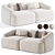 Modular Sofia 02 Corner Sofa 3D model small image 2