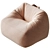 Velvet Lounge Chair for Kids 3D model small image 4