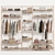 Wooden Wall-Mounted Wardrobe Organizer 3D model small image 1