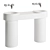 Vitra Liquid Double Basin Set 3D model small image 1