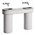 Vitra Liquid Double Basin Set 3D model small image 3