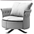 Elegant Charme Longhi Armchair 2016 3D model small image 12