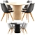 Hill Kitchen Table & Fran Chairs 3D model small image 1