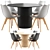 Hill Kitchen Table & Fran Chairs 3D model small image 2