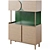 Quillan Formica Oak Sideboard 175cm 3D model small image 1