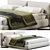 Modern Boucle Bed for Bedroom 3D model small image 1