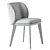 Sleek Modern Side Chair 3D model small image 4