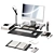 Apple-themed Workplace Decor Set 3D model small image 1