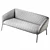 Elegant Undina Sofa 175cm Beige 3D model small image 4