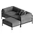 NOAH LIVING Modular Fabric Sofa 3D model small image 2